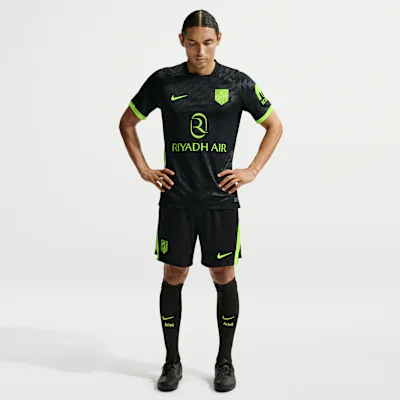 Nike Atlético Madrid 2026/27 Stadium Away Men's Nike Dri-FIT Football Replica Shorts - Black/Volt/Volt