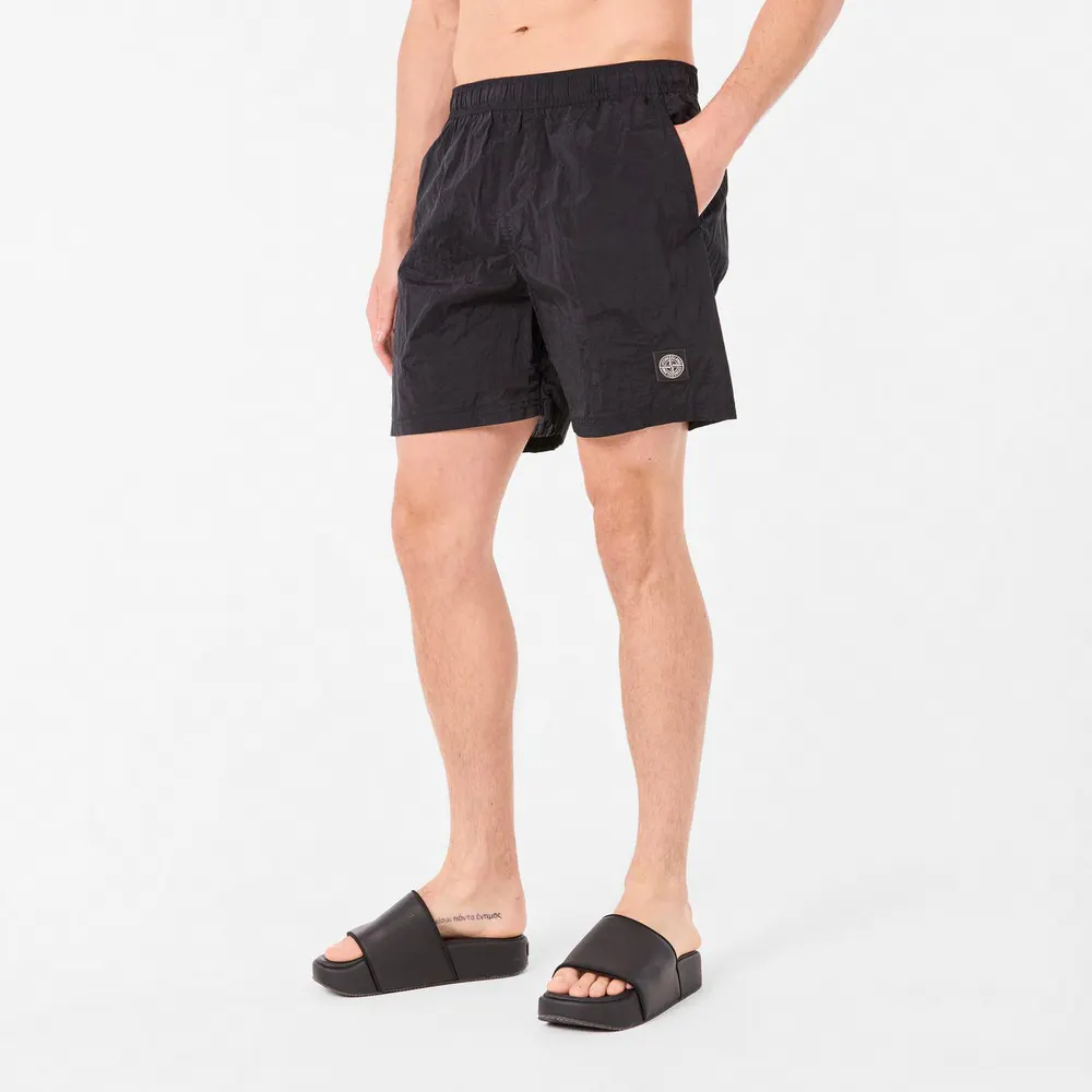 Stone Island Men's Iridescent Nylon Swim Trunks detail 3