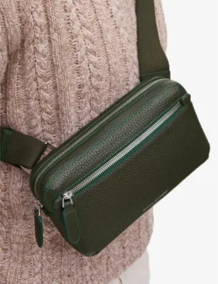 ASPINAL OF LONDON Reporter Compact Grained-Leather Messenger Bag detail 2