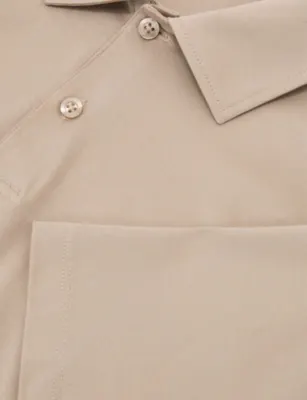 REISS Earl Air-Water Short-Sleeve Cotton Polo detail 3
