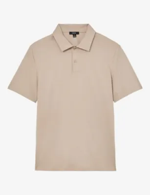 REISS Earl Air-Water Short-Sleeve Cotton Polo