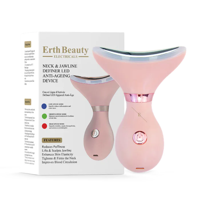 Erth Skin London Neck & Jawline Definer LED anti-ageing system ( Pink Colour )