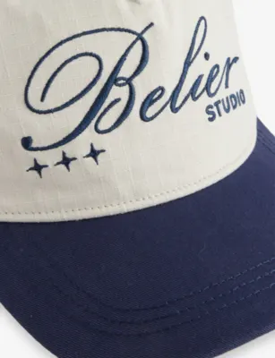 BELIER Two Tone Studio Logo-Embroidered Cotton Cap detail 2