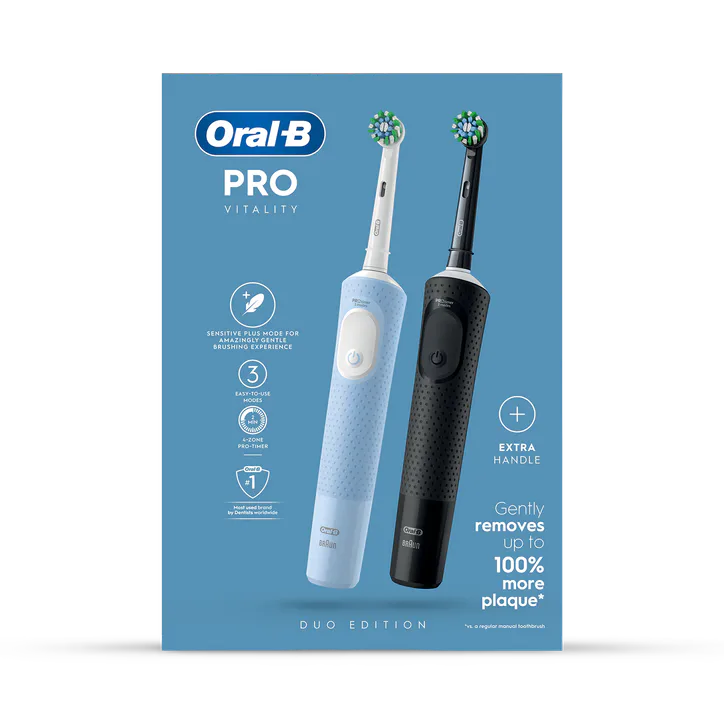 ORAL-B Pro Vitality Black & Blue Electric Toothbrushes