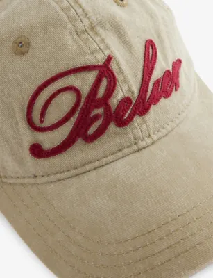 BELIER Brand-Embroidered Denim Cap detail 2
