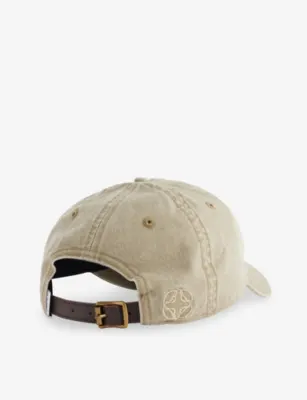 BELIER Brand-Embroidered Denim Cap detail 3
