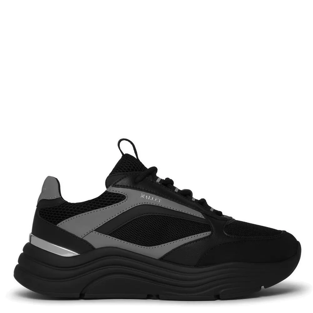 Mallet Men's Chunky Trainers in Black/Black – Footwear