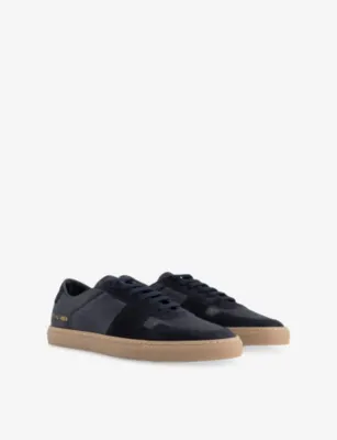 COMMON PROJECTS BBall Duo Leather and Suede Trainers - 11 in NAVY, additional product view 3