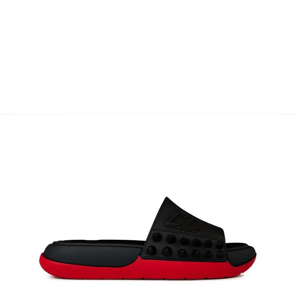Christian Louboutin Men's Spikes Rubber Take It Easy Slides