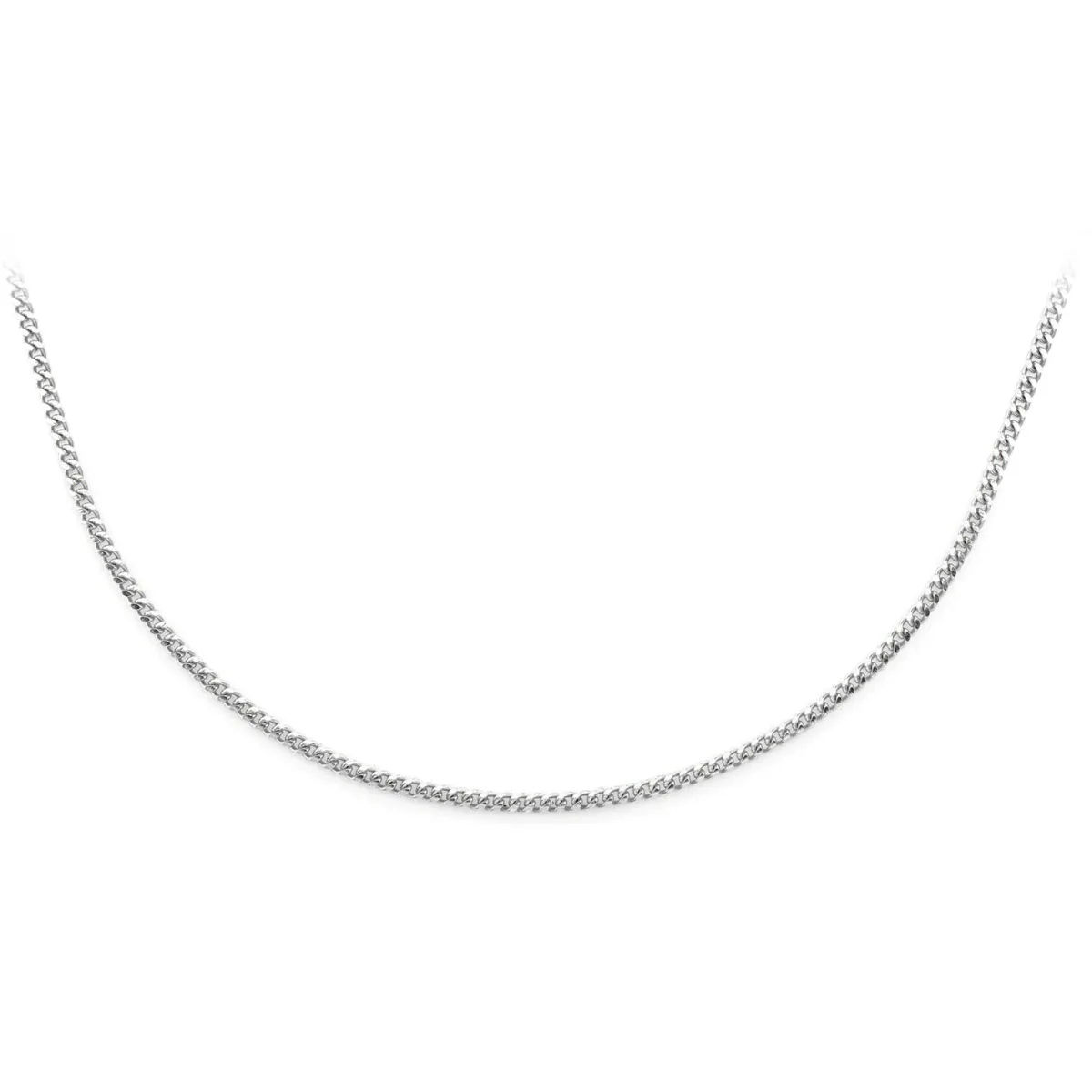 For Him Miami Cuban Gold Chain in 1mm / White Gold / 16" – Chain