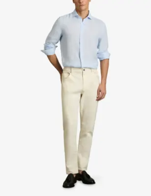 REISS Ruban Long-Sleeved Linen Shirt detail 2