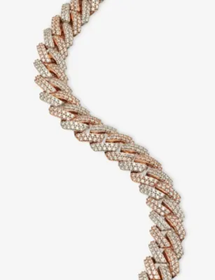 DARKAI Mini Prong Pavé 18ct Rose Gold-Plated Brass and Stainless-Steel Bracelet detail 3