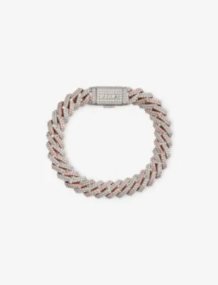 DARKAI Mini Prong Pavé 18ct Rose Gold-Plated Brass and Stainless-Steel Bracelet