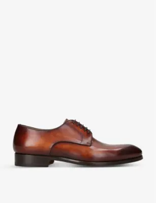 MAGNANNI Contemporary leather Derby shoes - EUR 42.5 / 8.5 UK MEN in BROWN – Mens | Smart shoes | Derby shoes