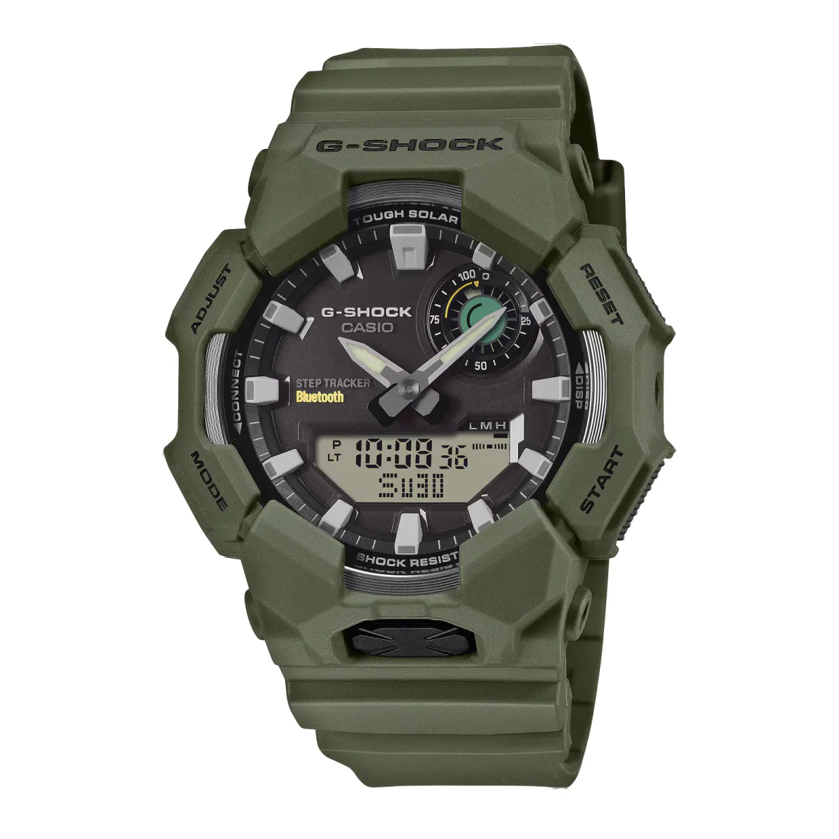 Casio G-Shock Analogue Digital 52mm Mens Watch Green Strap