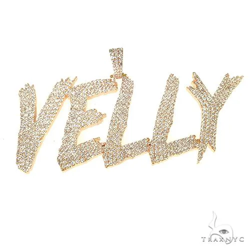 RINA - For Him CUSTOM Custom Made Diamond Name Pendant 67809 in Rose Gold – Pendant