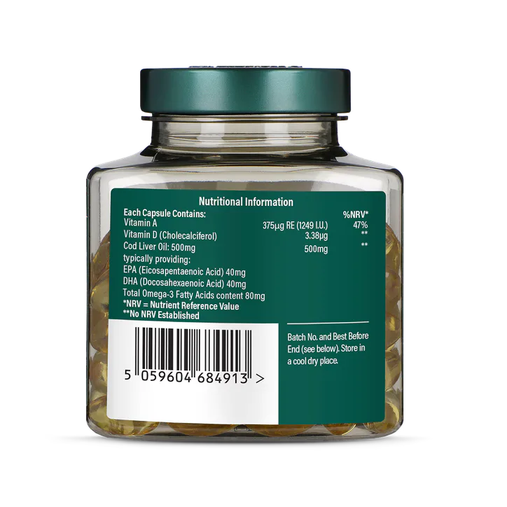 For Him Pure Cod Liver Oil 500mg 120 Capsules, additional product view 3