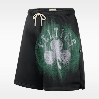 Nike Boston Celtics Standard Issue Nike Men's Fleece Basketball Shorts - Black/White