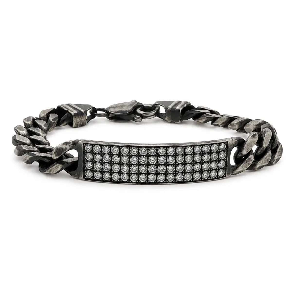 RINA - SUNNY 2 Oxidized Silver Diamond Bracelet 11mm 71557 – Bracelet
