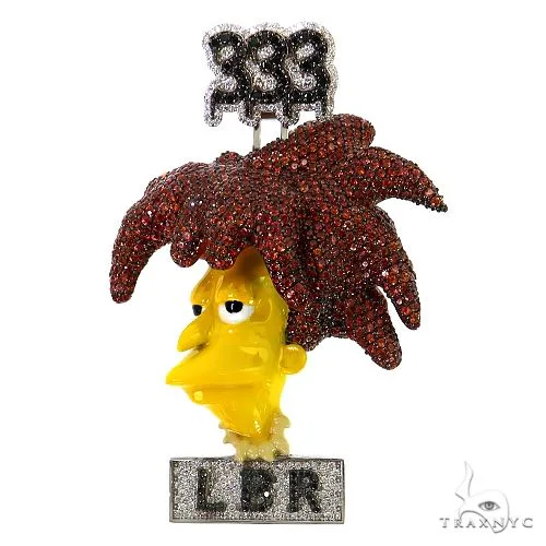RINA - For Him CUSTOM CVD Custom Made Sideshow Bob Pedant 68783 in Rose Gold – Pendant