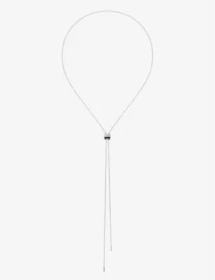 BOUCHERON Quatre Black Edition 18ct white-gold and 0.18ct diamond small tie necklace in WHITE GOLD – Mens | Jewellery | Necklaces