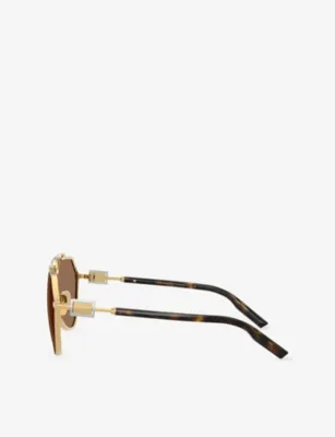 DOLCE & GABBANA DG2315 Pilot-Frame Metal Sunglasses detail 2