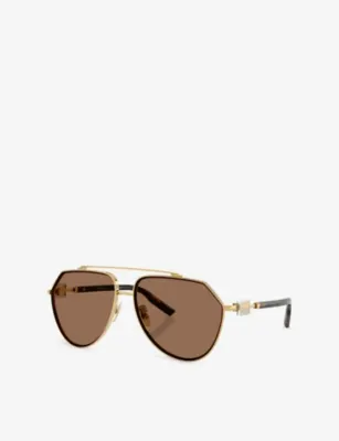 DOLCE & GABBANA DG2315 Pilot-Frame Metal Sunglasses detail 3