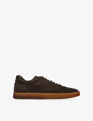 OFFICINE CREATIVE Halo Suede Trainers - EUR 41 / 7 UK MEN in Dark Brown – Mens | Trainers | Lace up trainers