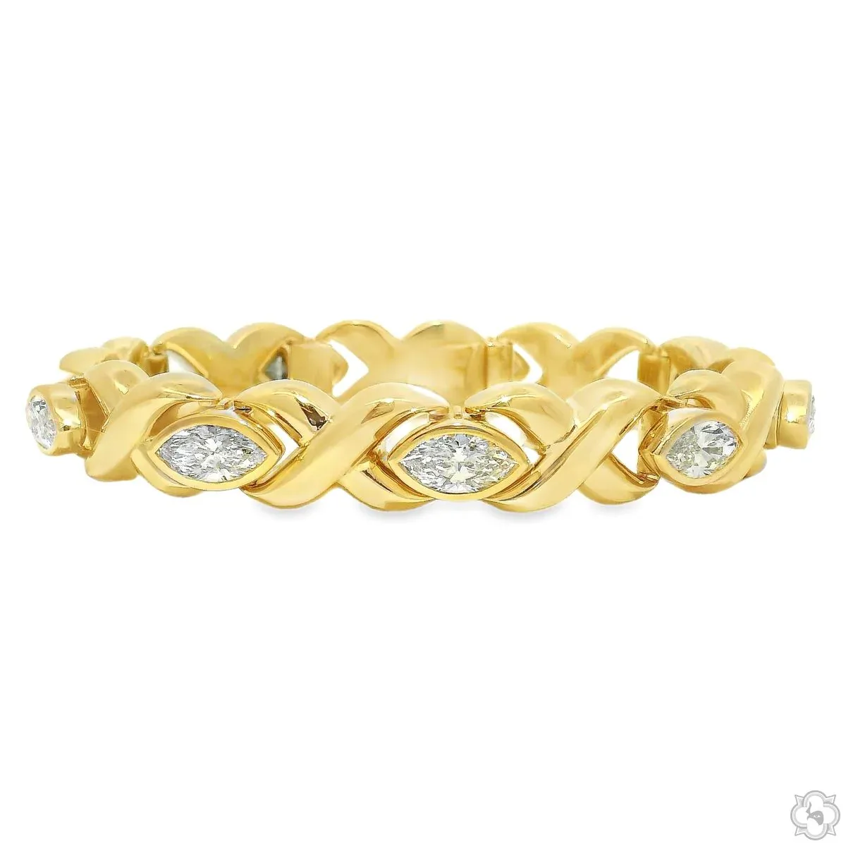 RINA - For Him CUSTOM CVD Marquise Diamond Twist Link Bracelet 70724