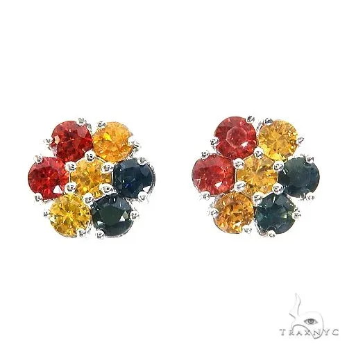 PIA - For Him GEMSTONES Bolivia Sapphire Flower Earrings 67141 in Rose – Earrings