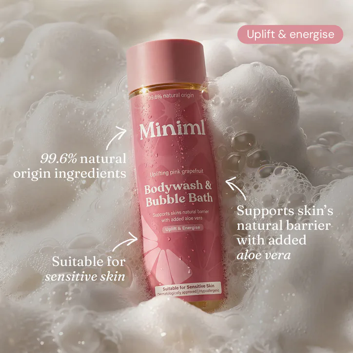 Miniml Body Wash & Bubble Bath Uplifting Grapefruit 400ml detail 2