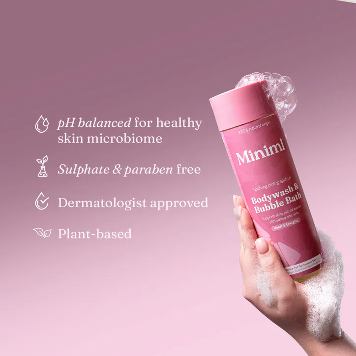 Miniml Body Wash & Bubble Bath Uplifting Grapefruit 400ml detail 3