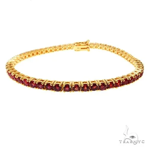 PIA - For Him GEMSTONES 10 Pointer Fire Sapphire Tennis Bracelet 67624