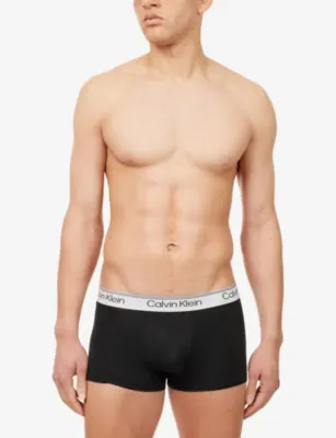 CALVIN KLEIN Microfibre-Stretch Low-Rise Pack of Three Jersey Trunks detail 2