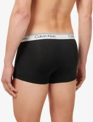 CALVIN KLEIN Microfibre-Stretch Low-Rise Pack of Three Jersey Trunks detail 3