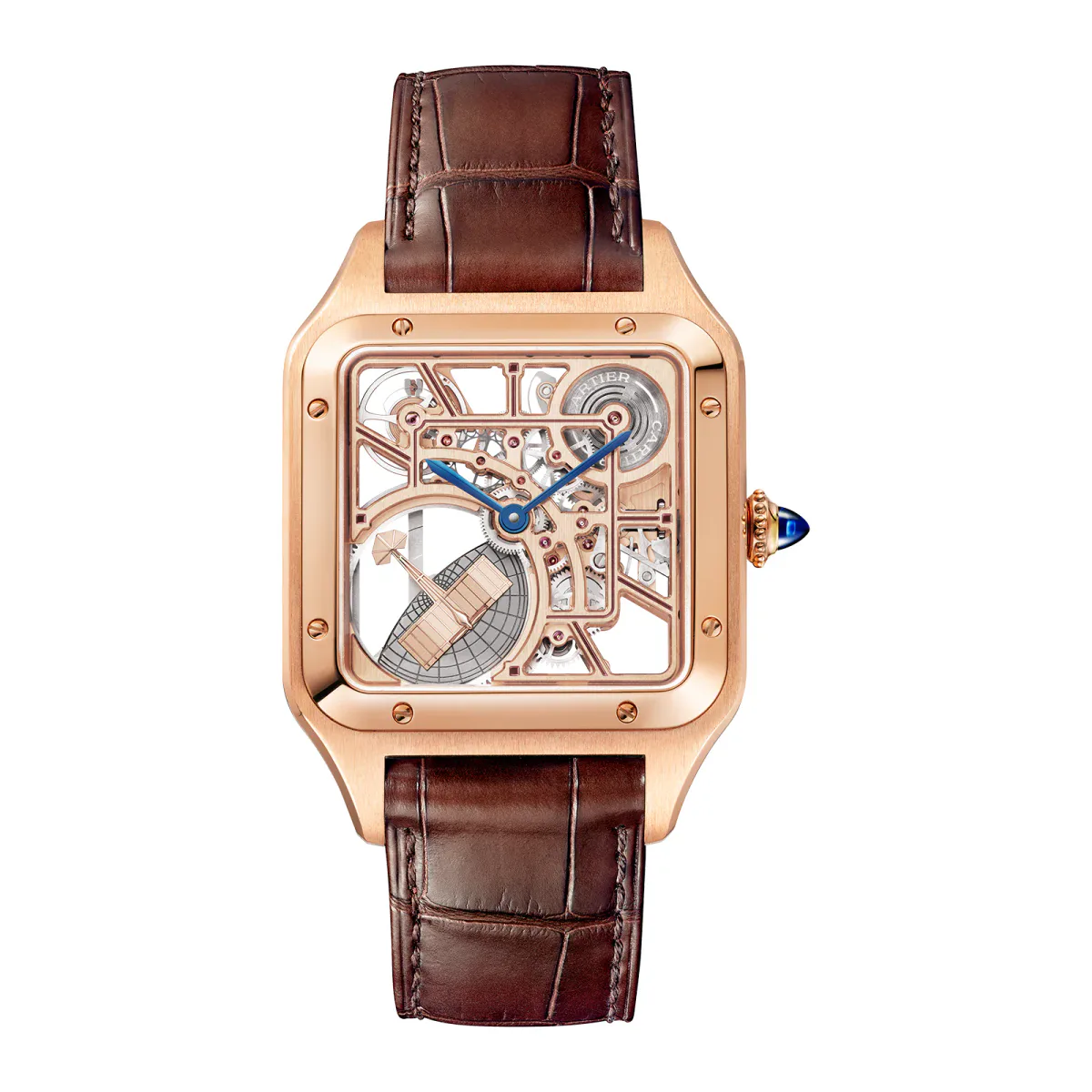 Cartier Santos Watch, Large Model, Mechanical Movement With Automatic Winding, Calibre 1847 MC Steel Case