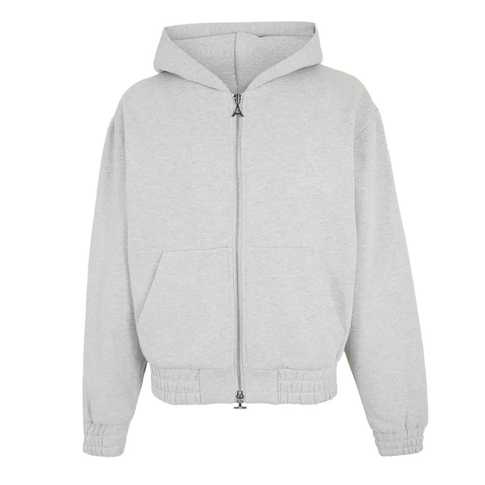 Maniere De Voir Men's Kevin Eiffel Embossed Zip Hoodie