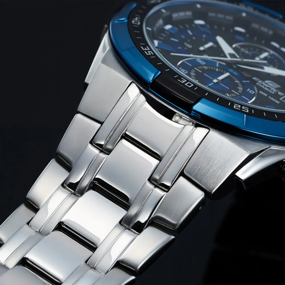 Casio Standard Chronograph Blue & Black Mens Watch in Black, additional product view 2