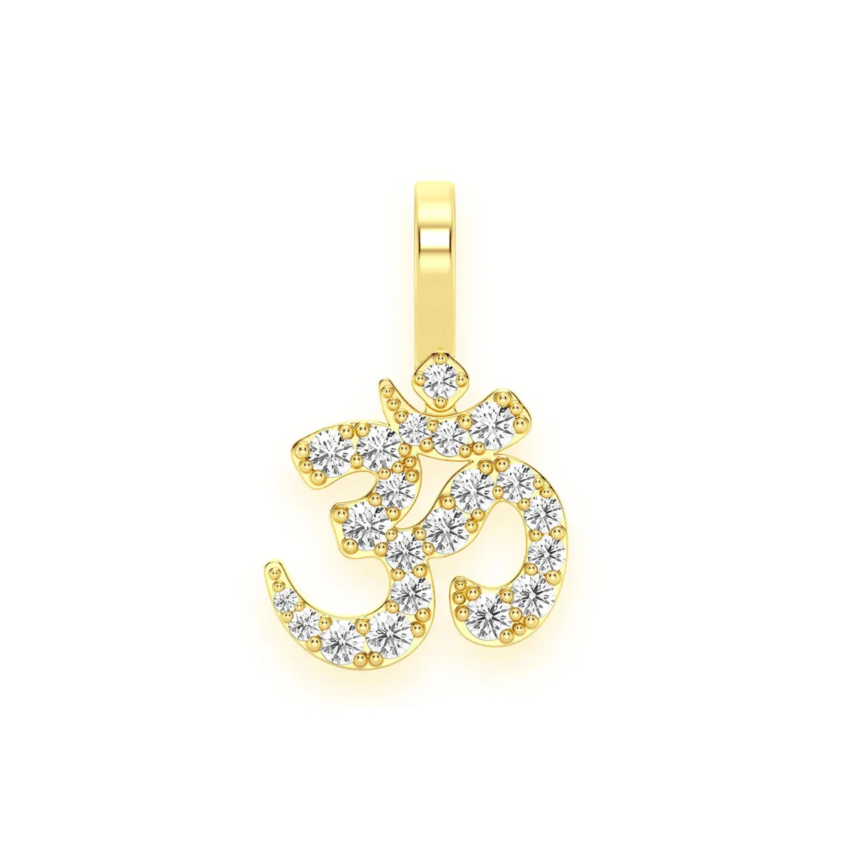 For Him Pranava Om Diamond Pendant in 0.33ctw / Yellow Gold / Natural Diamond – Pendant