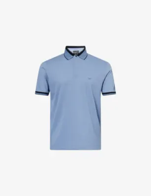EMPORIO ARMANI Tipping Short-Sleeve Cotton-Pique Polo Shirt