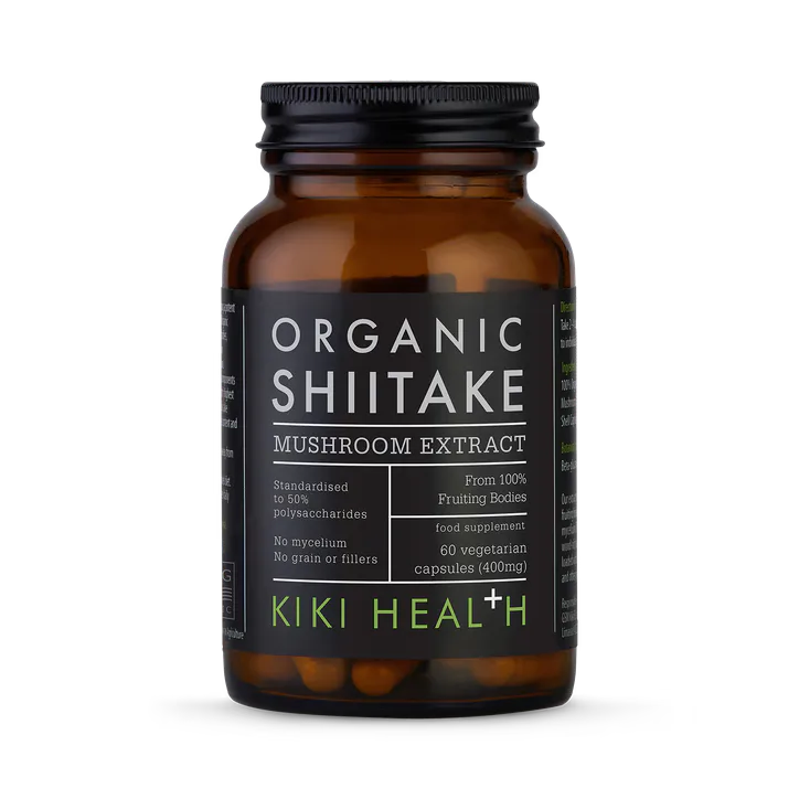 KIKI HEALTH Organic Shiitake Mushroom Extract - 60 Vegicaps