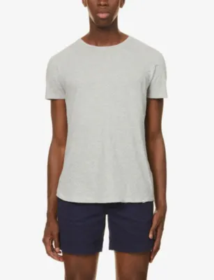 ORLEBAR BROWN Sammy marled crewneck cotton-jersey T-shirt detail 3