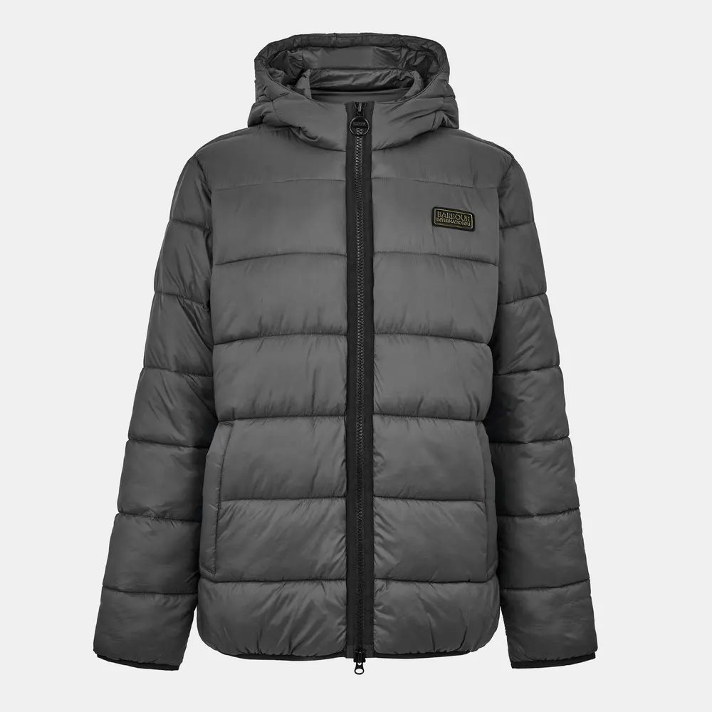 Barbour International Men's Bobber Quilted Fixed Hood Short Puffer Jacket