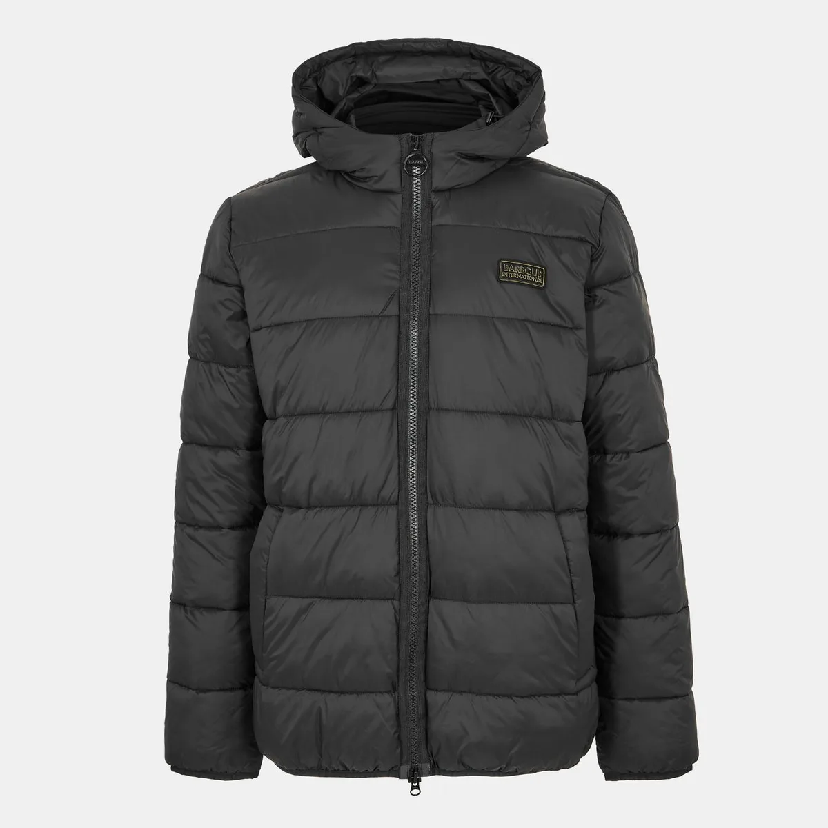 Barbour International Men's Bobber Quilted Fixed Hood Short Puffer Jacket