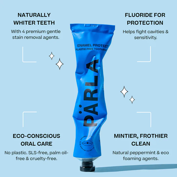 Parla PÄRLA Enamel Protect Toothpaste With Fluoride & Xylitol Mint 75 ml detail 2