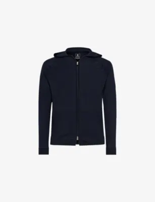 BOGGI MILANO Full-Zip Merino Wool Hoody