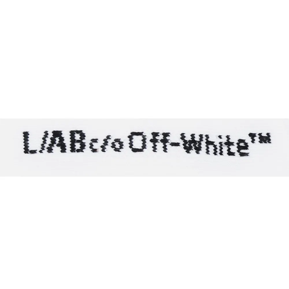L AB Off White Men's Logo Crew Socks 6 Pack detail 3