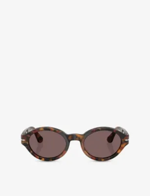 PERSOL PO3378S Loris Oval-Frame Acetate Sunglasses
