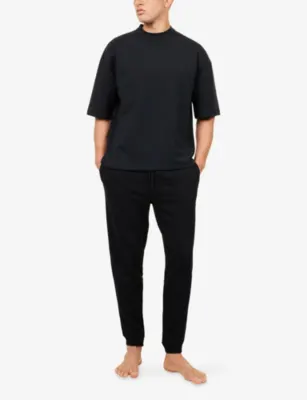 DEREK ROSE Quinn Tapered Cotton-Jersey Jogging Bottoms detail 2