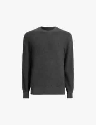 ALLSAINTS Aspen Logo-Embroidered Cotton and Wool-Blend Jumper - HOT CHOC BROWN